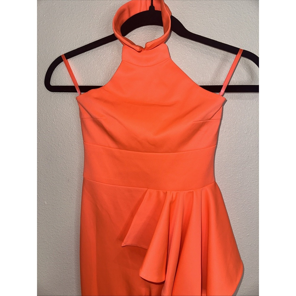 Jonathan Sugar Keyne Halter Neck‎ Jumpsuit Flared Leg Draped Ruffled Detail Sz 6 - Picture 4 of 16